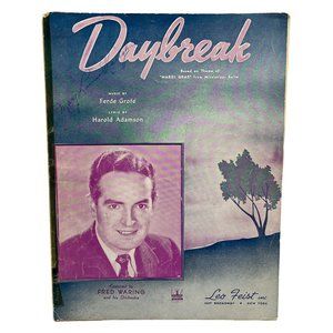 Daybreak Vintage Piano Sheet Music Fred Waring 1942 Mississippi Suite
